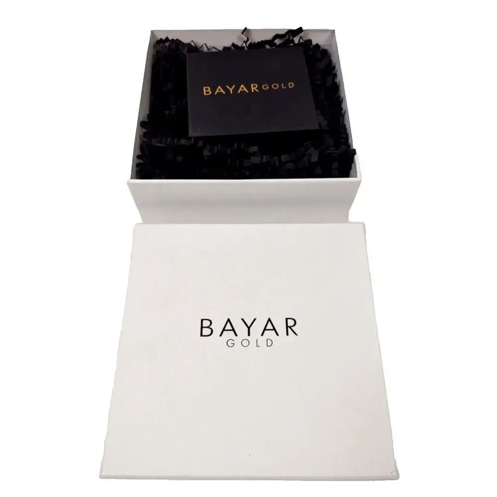 Empty Jewelry Gift Boxes Authentic Nested Boxes BAYAR Gold Inner Outer Set 6x6x2